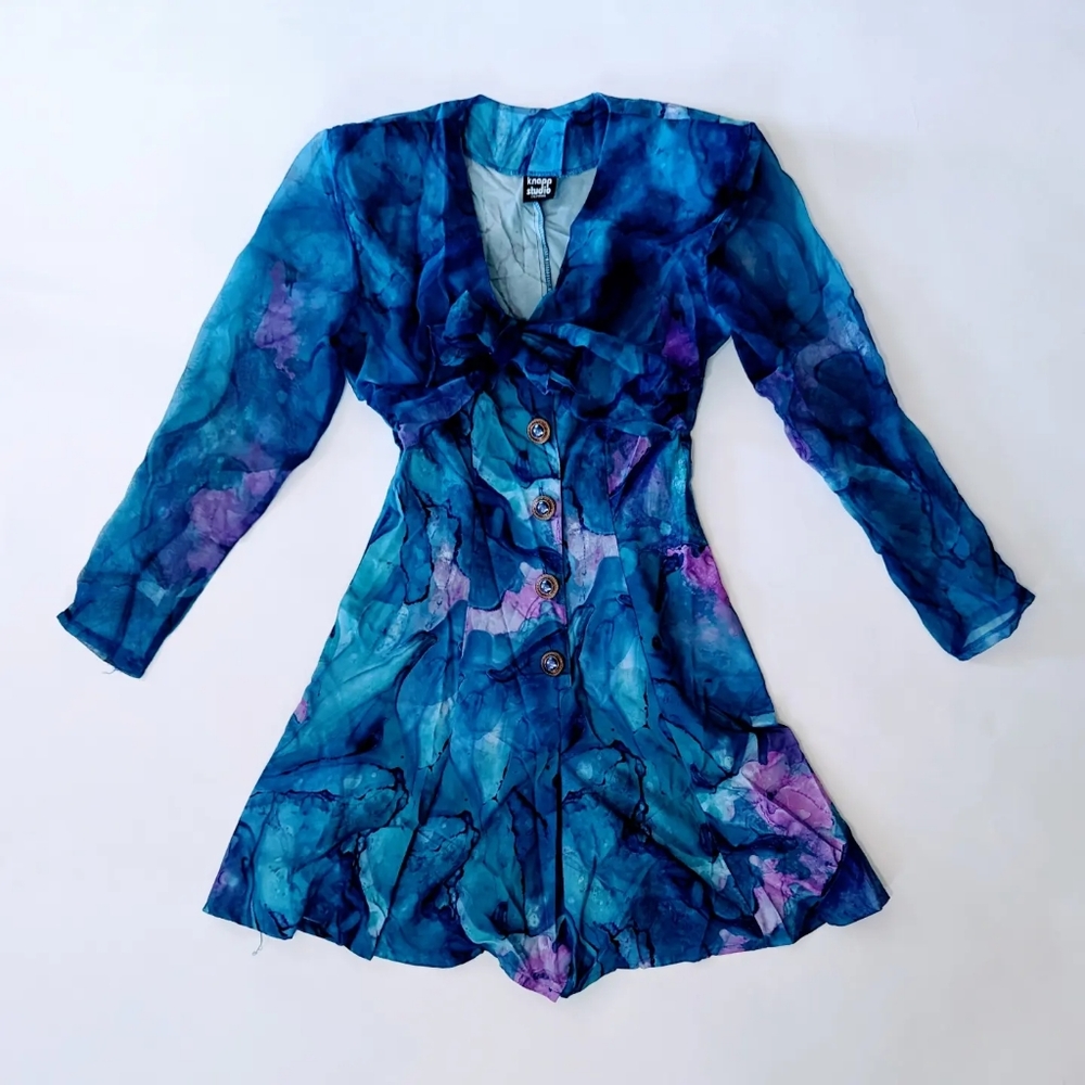*SOLD ON DIFF PLATFORM* Vintage 80s Abstract Print Romper